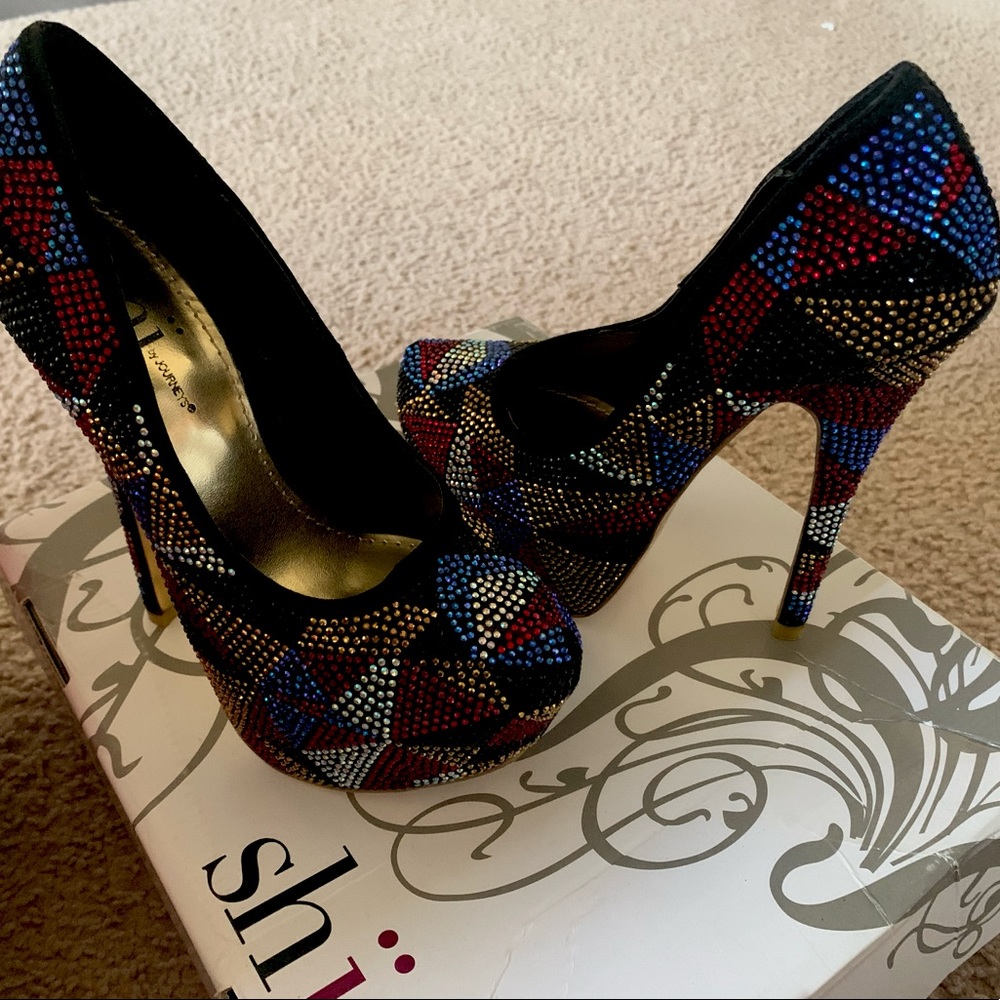Rhinestone heels